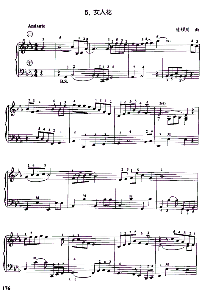 女人花曲谱和简谱_女人花简谱(3)