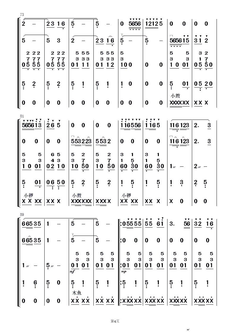 南泥湾简谱(2)