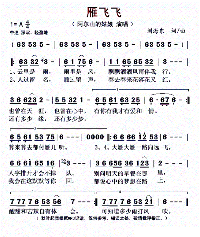 山里红的简谱_又见山里红简谱(2)