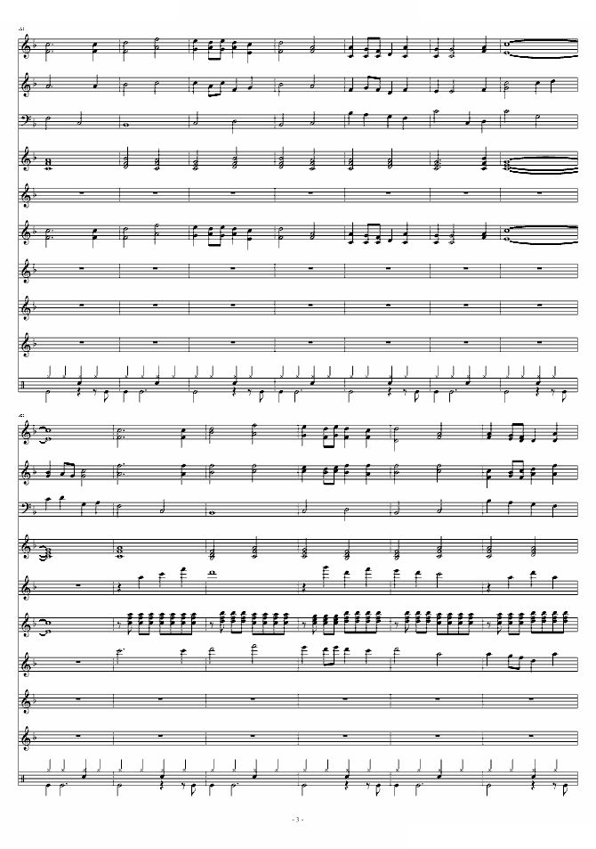 飞吧鸽子曲谱_飞吧鸽子简谱(3)
