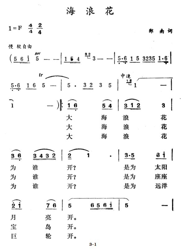 海浪的曲谱_海浪简笔画(3)