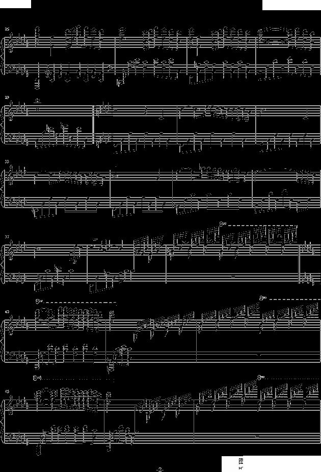秋日私语独奏曲谱_秋日私语钢琴曲谱(2)