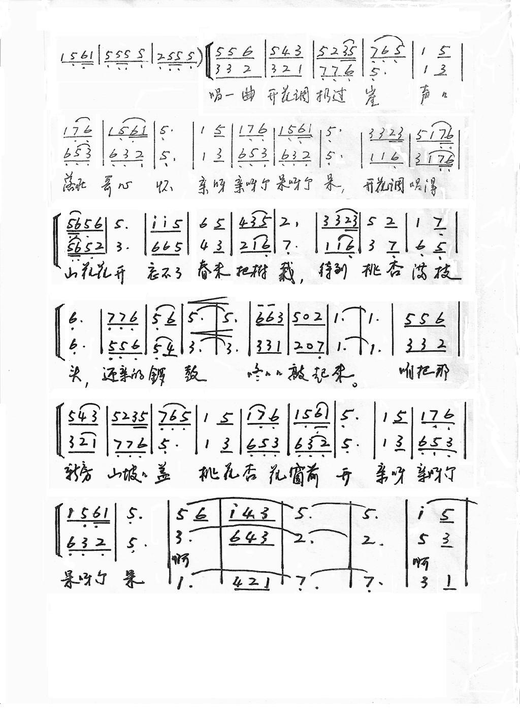 桃花红杏花白二胡曲谱_桃花红杏花白二胡简谱(3)