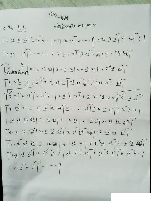 再见架子鼓曲谱歌_再见杰克架子鼓谱图片(4)